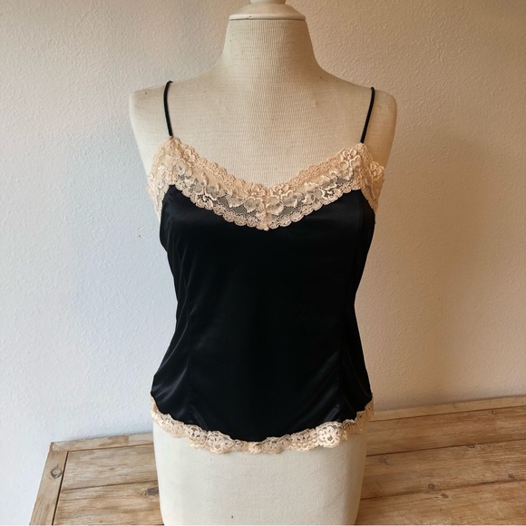Worthington | Tops | Worthington Black Wcream Lace Camisole Size Medium |  Poshmark